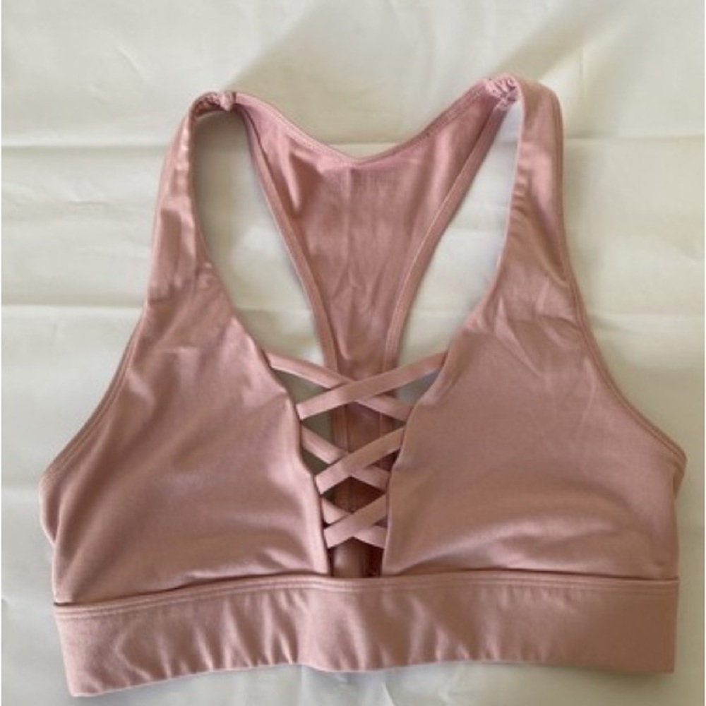 Victorias Secret Ultimate Sports Bra Bubble Gum Pink Lattice Front Size XS